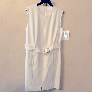 Hugo Boss white dress shirt sleeve with belt